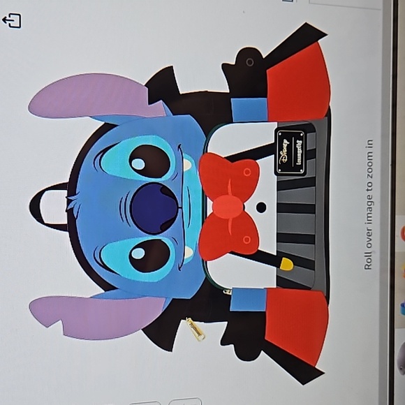 LOUNGEFLY VAMPIRE STITCH BOWTIE MINI BACKPACK NWT main image 7